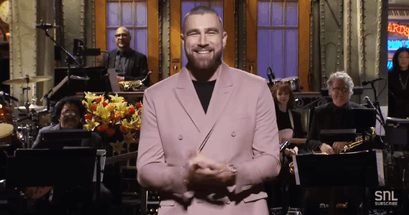 NFL's Travis Kelce debuts as host of Saturday Night Live and nails it with a hilarious monologue