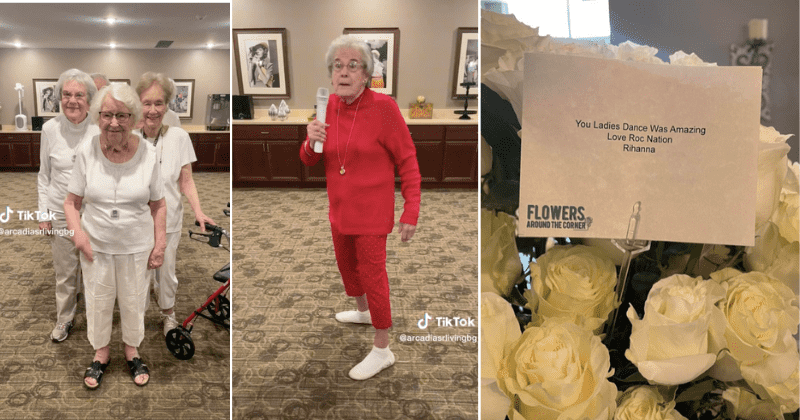 Seniors' dance video gets the ultimate seal of approval with 100 white roses from Rihanna