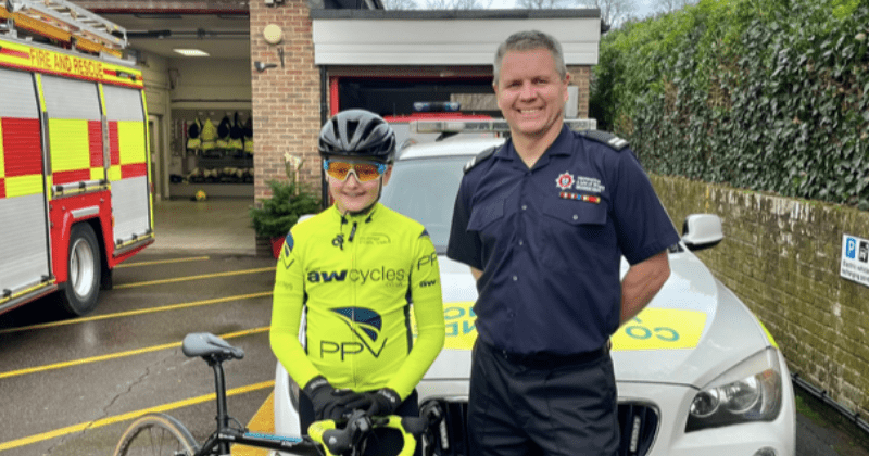 11-year-old boy to cycle 100 miles to thank firefighter who helped him after serious injury