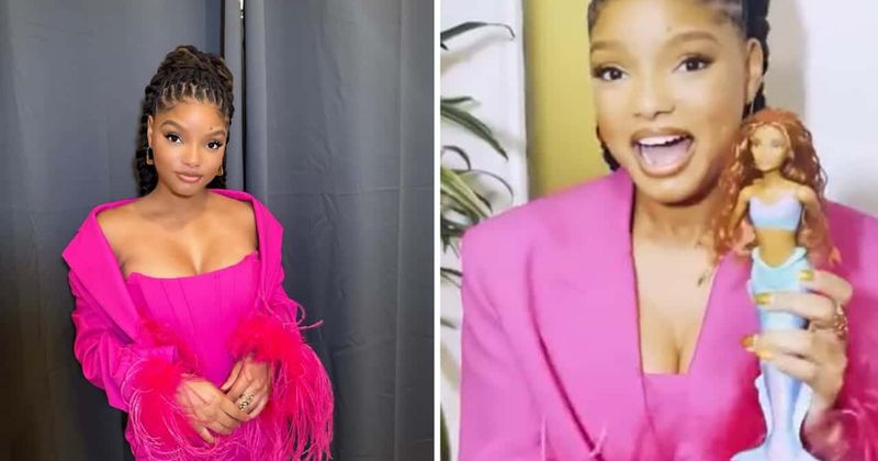 Halle Bailey gets emotional after seeing look-alike 'The Little Mermaid' Ariel doll: 'Gonna cry now'