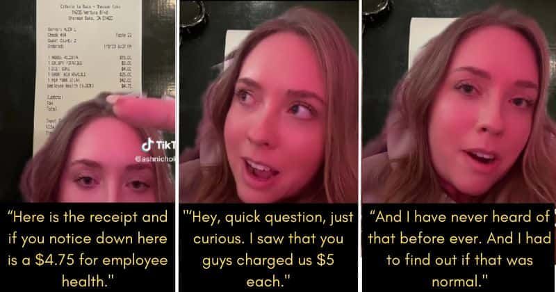 Woman charged for 'employee health' on her restaurant bill, sparks fierce debate