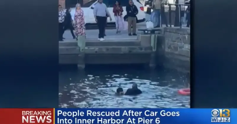 Quick thinking chef's timely intervention helps save a man trapped inside the car