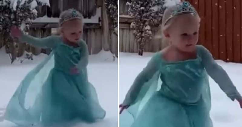 Child enacts her favorite scene from 'Frozen' and people love her moves