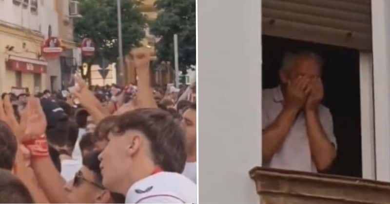Father breaks down in tears after fans show up outside his window to cheer his son, a late soccer player