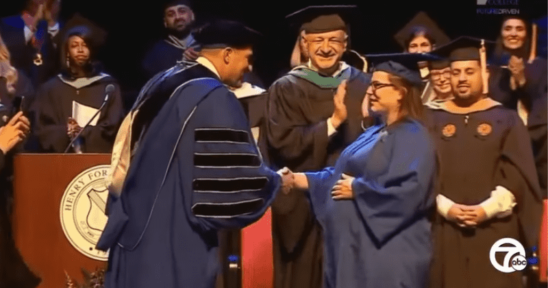 Woman collects her degree at graduation ceremony while in active labor: 'Best day of my life'