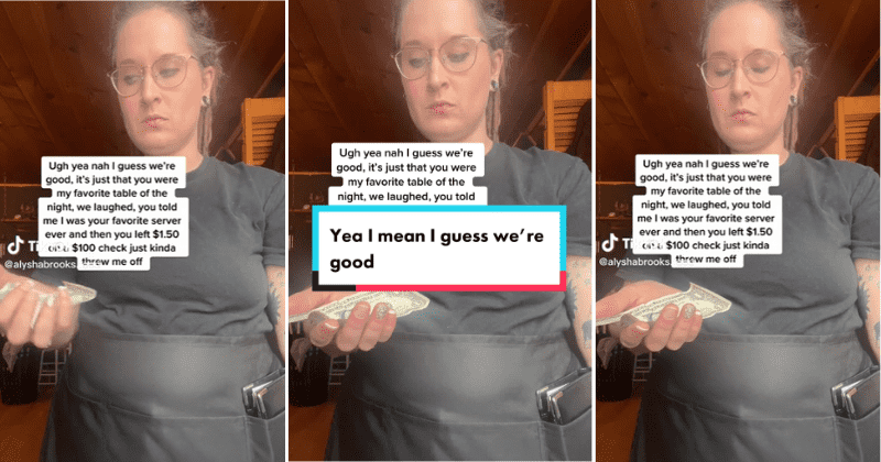 Server tipped just $1.50 on $100 bill despite being praised for good service, sparking debate