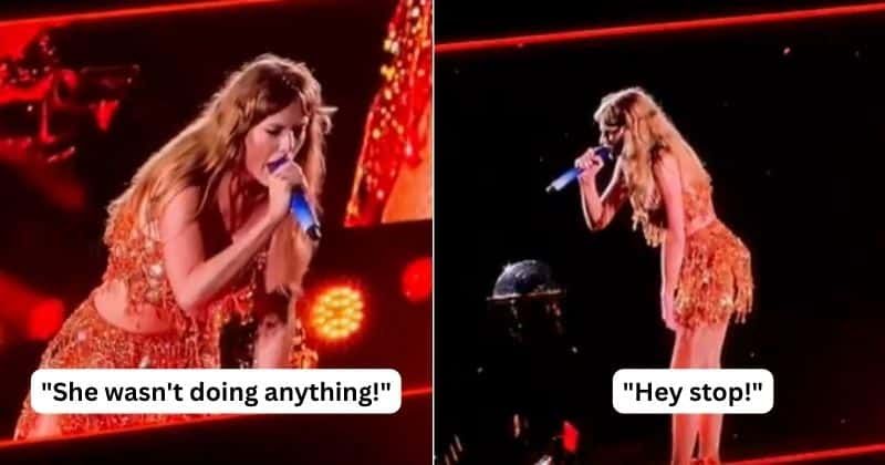 Taylor Swift lauded for coming to the defense of a fan being roughed up by security during her concert