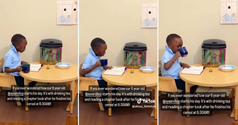 This 6-year-old boy loves his morning routine and simply won't be rushed: 'He enjoys a relaxing morning'