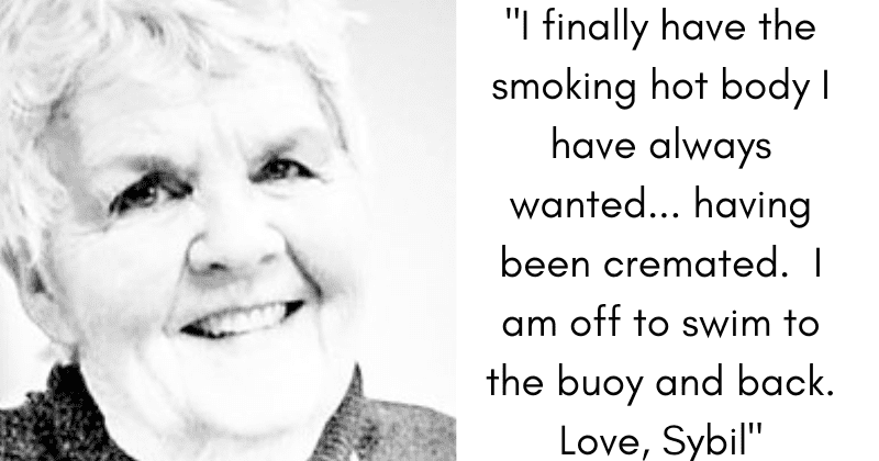 Family writes a humorous first-person obituary to honor their joyful and lively mother