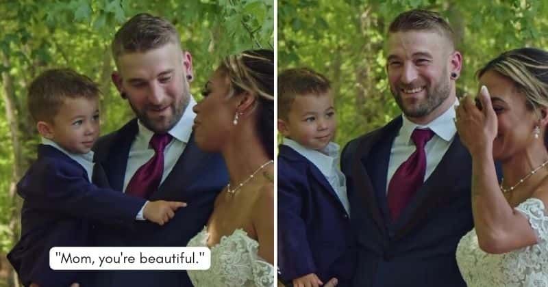 Woman tears up as her son expresses his love and admiration on her wedding day: 'Such a sweet boy'