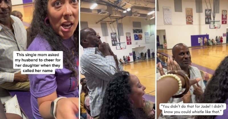 Strangers come through for single mom when she asks them to cheer for her daughter at school event