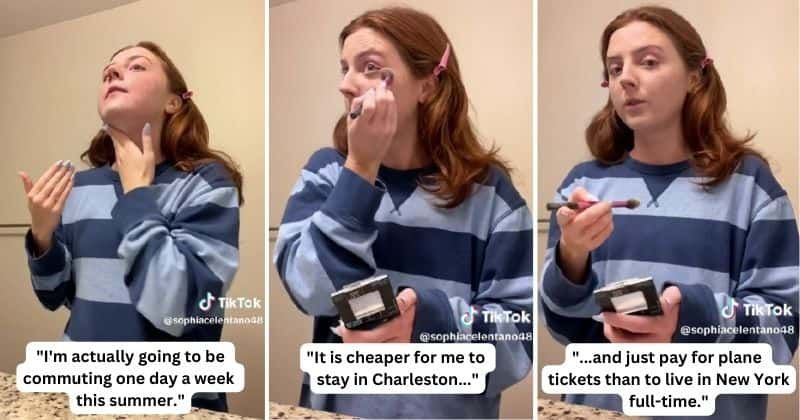 Hybrid-working intern claims she is saving thousands by flying to New York one day a week for work