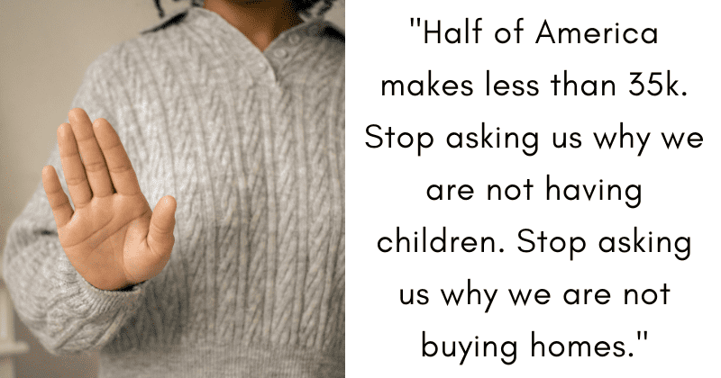Person tells people to stop asking why youngsters are deciding against having children