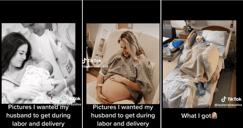 She wanted heartwarming, wholesome birth photos. Her husband's 'best' attempt turned out hilarious.