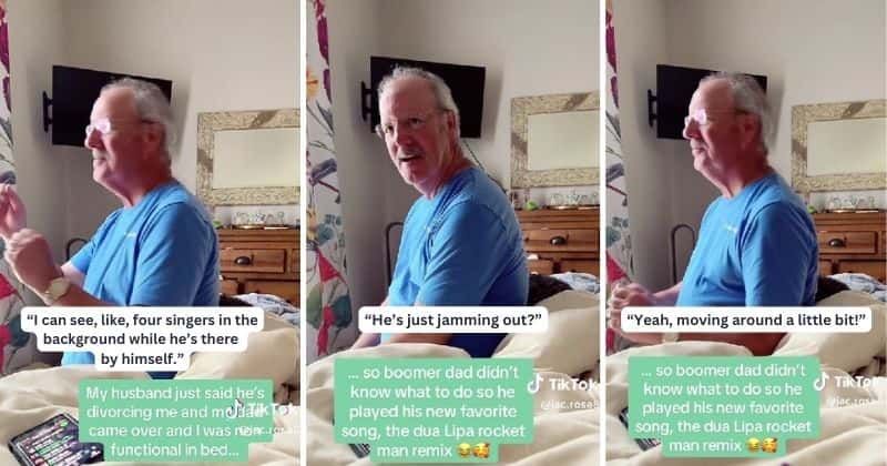 Elderly dad plays ‘Rocket Man’ to cheer up daughter going through a divorce and it's everything