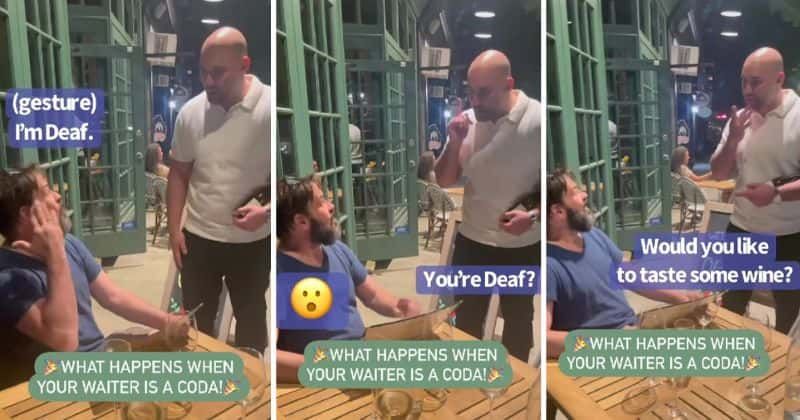 Waiter surprises deaf customer with his comforting interaction using sign language: 'Power of ASL'
