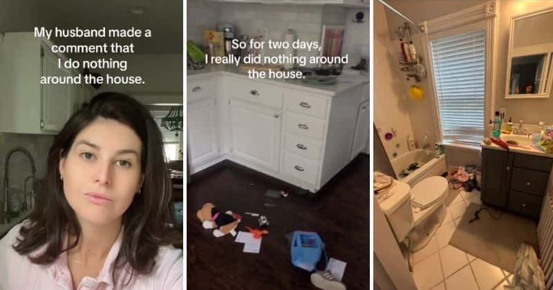 Mom goes on strike after her husband says that she's not 'doing anything in the house'