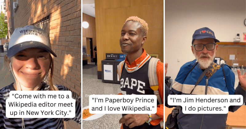 People are charmed to learn that Wikipedia editors hang out in a public library once a month