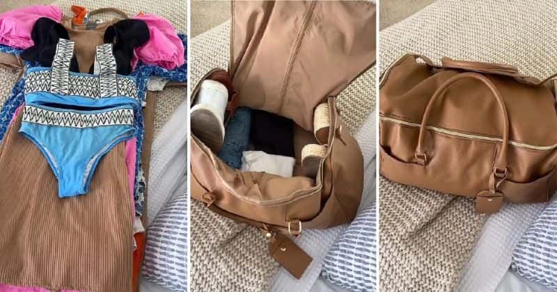 Woman stuns the internet with incredible packing hack that fits over seven outfits in a carry-on bag