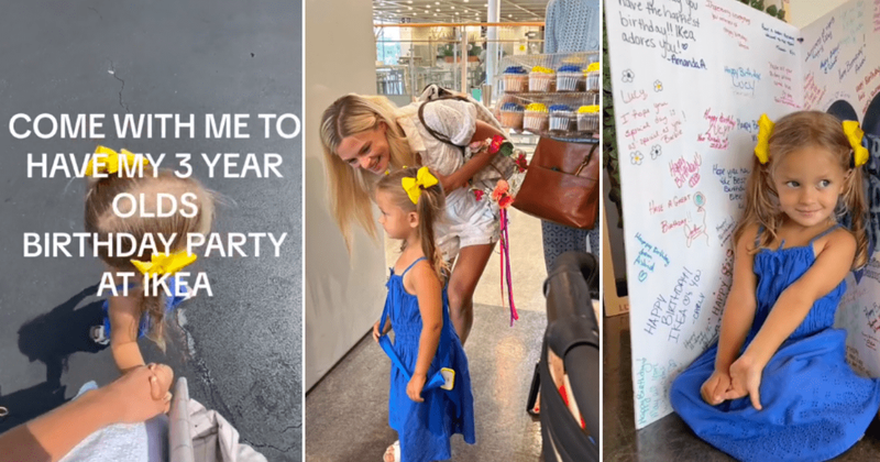 A 3-year-old got to have her dream birthday party at an IKEA store and it was all kinds of cute