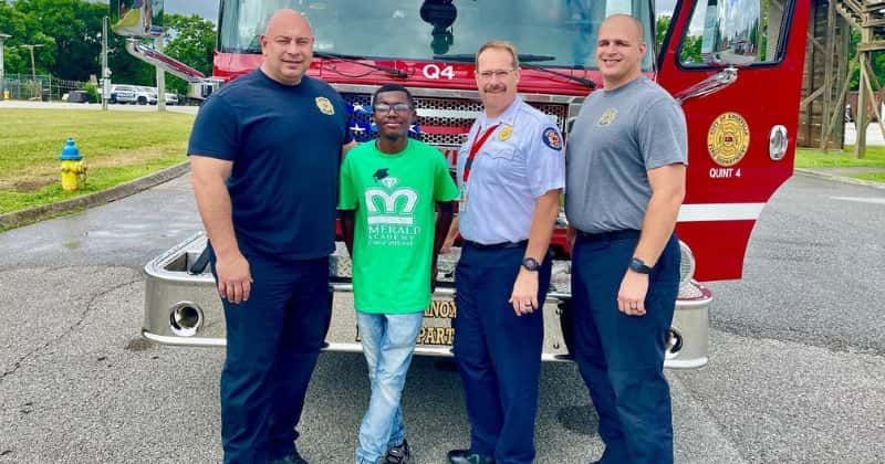Teen who was delivered with the help of firemen interns with them 18 years later: 'Part of the family'