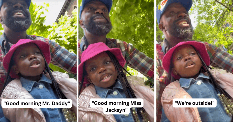 Father-daughter duo's morning bike ride affirmations are inspiring people to stay positive