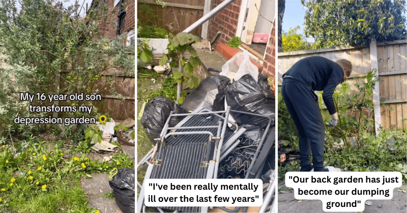 Teen turns mom's 'depression garden' into a stunning backyard space: 'Made it party ready'