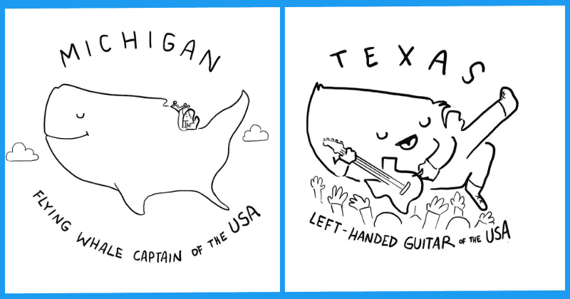 25 illustrations that hilariously showcase the unique personality of the states of America