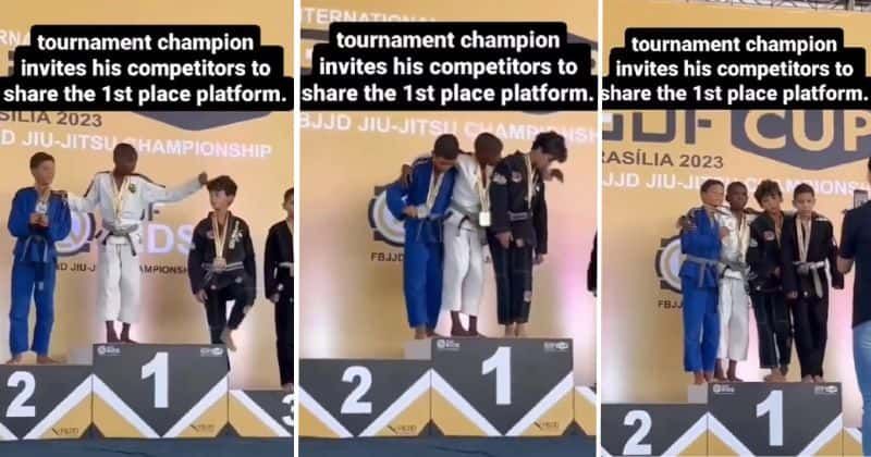 Young boy invites his fellow competitors to share the 1st place on stage: 'Heart of gold'