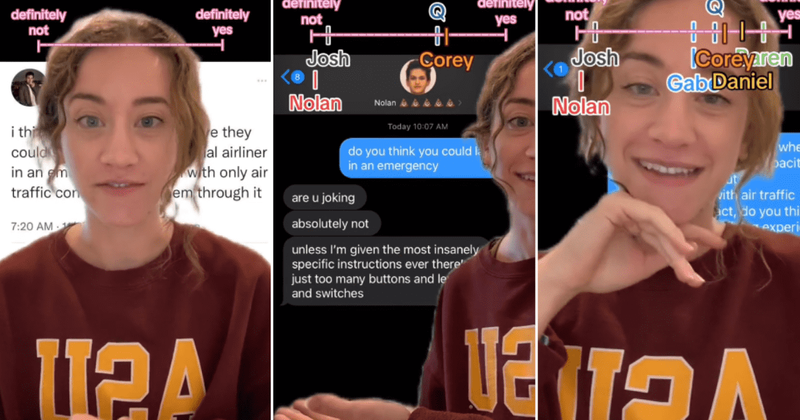 Woman get hilarious replies after asking men in her life if they can land a plane in an emergency situation