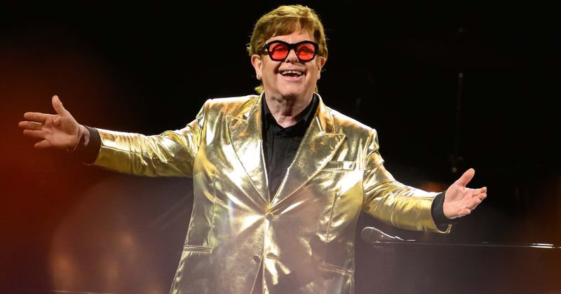 'Biggest ever' Glastonbury crowd comes together for Elton John's final UK performance