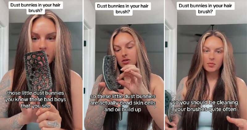 Cosmetologist explains what are 'dust bunnies' and why are they on your hair brush
