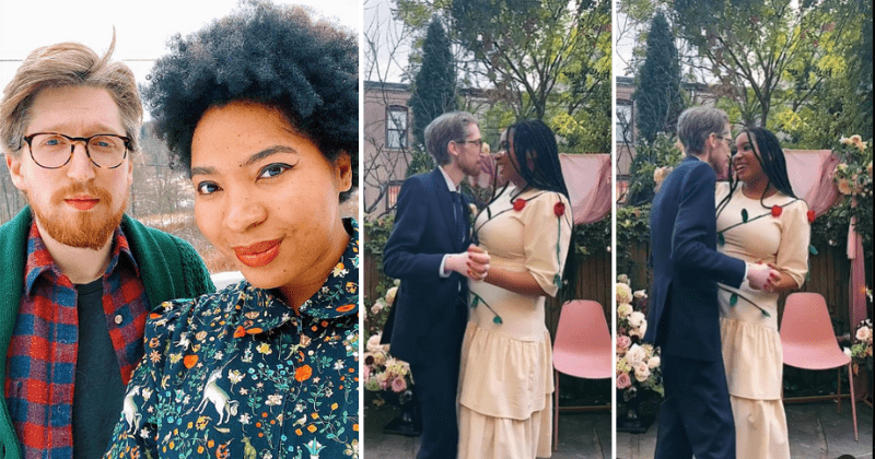 Couple ties the knot in heartwarming backyard ceremony a week after receiving world-shattering news