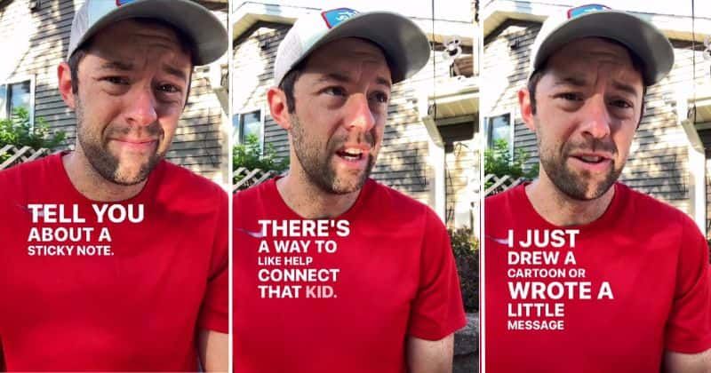Teacher explains how he used sticky notes to communicate with a non-verbal child: 'You helped me'