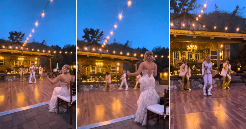 Bride's mom surprises her by performing to ABBA's 'Super Trooper' in costume at the wedding
