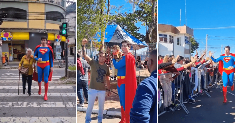 Man dressed as Superman is inspiring others with simple acts of kindness: 'Pure and genuine'