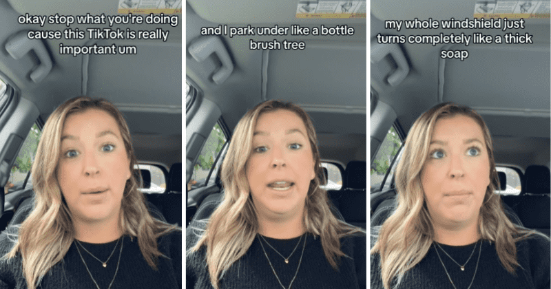 Woman issues warning after near miss with popular scam involving soap on windshield