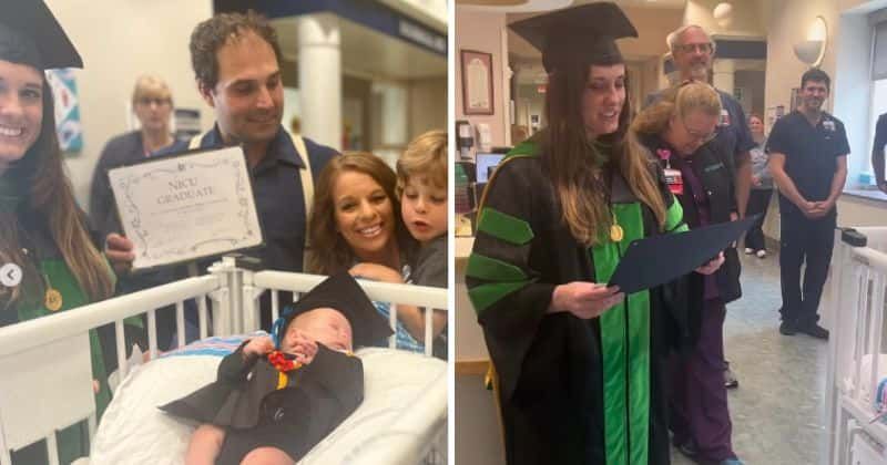 Hospital celebratres premature baby's graduation from NICU and it's so adorable: 'Warrior'