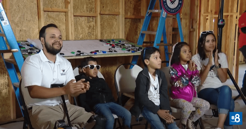 Disabled war veteran and family gifted a mortgage-free home by a veterans' service organization