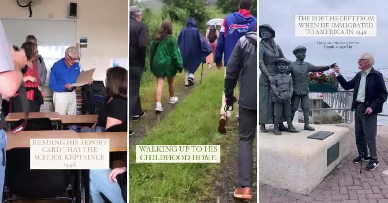 Woman takes her 96-year-old grandpa on a memorable trip back to his homeland in Ireland