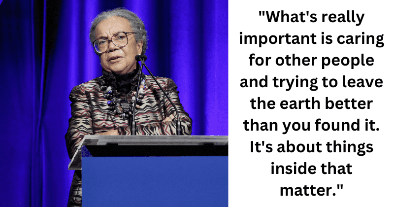 Marian Wright Edelman's old interview talks about the real purpose of living in a materialistic world
