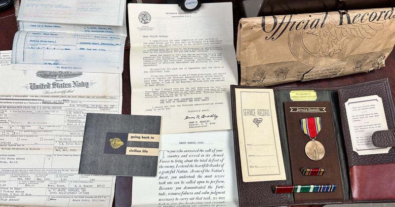 Historic documents of young navy sailor from WWII uncovered inside a donated lockbox