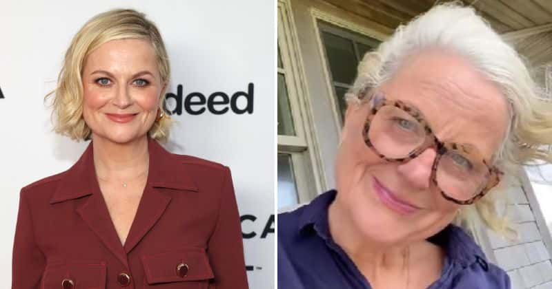 Amy Poehler shares a simple yet thoughtful message after trying out popular aging filter