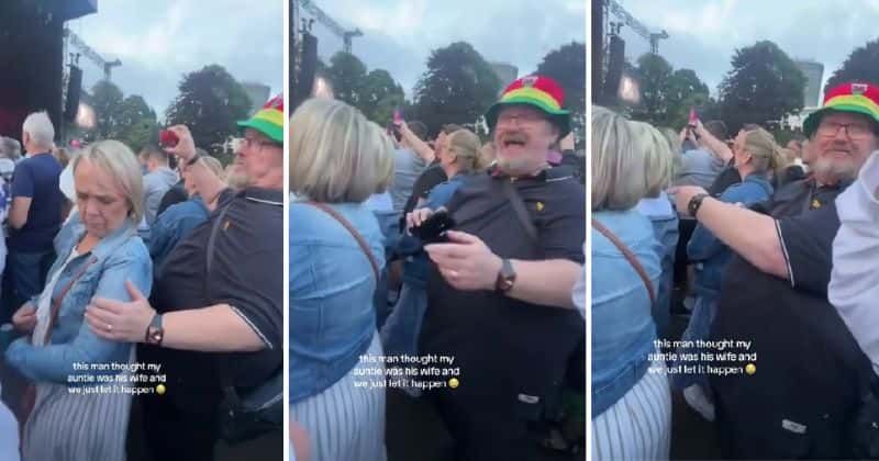 Man hilariously reacts to mistaking a stranger for his wife and holding her arm: 'So embarrassed'