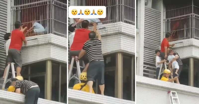 Passerbys hailed as heroes for rescuing five children trapped inside a burning house