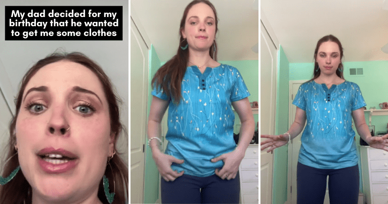 Woman shares hilariously wholesome birthday outfit her dad purchased for her