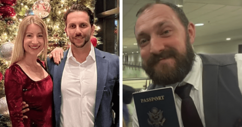 Flight attendant goes above and beyond to save couple's honeymoon after bride forgot passport