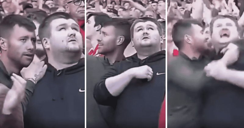 Man takes his blind friend to a football match and describes the game to him in a touching video