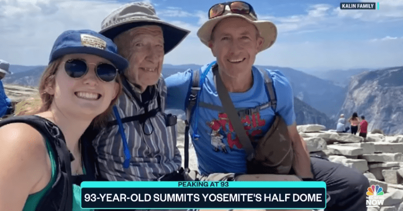 93-year-old man summits Yosemite's Half Dome with a little help from his son and granddaughter
