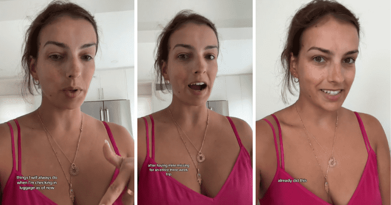 Woman shares practical tips to minimize chances of losing one's luggage while traveling